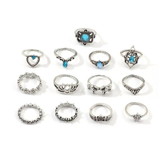 13pcs Boho Knuckle Ring Set - Picture 4 of 6